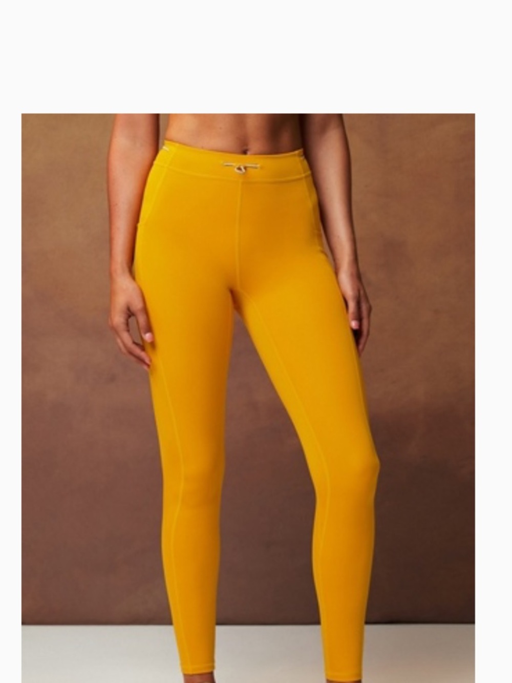 Fabletics Motion365+ High-Waisted Bungee Leggings Golden Ray Small